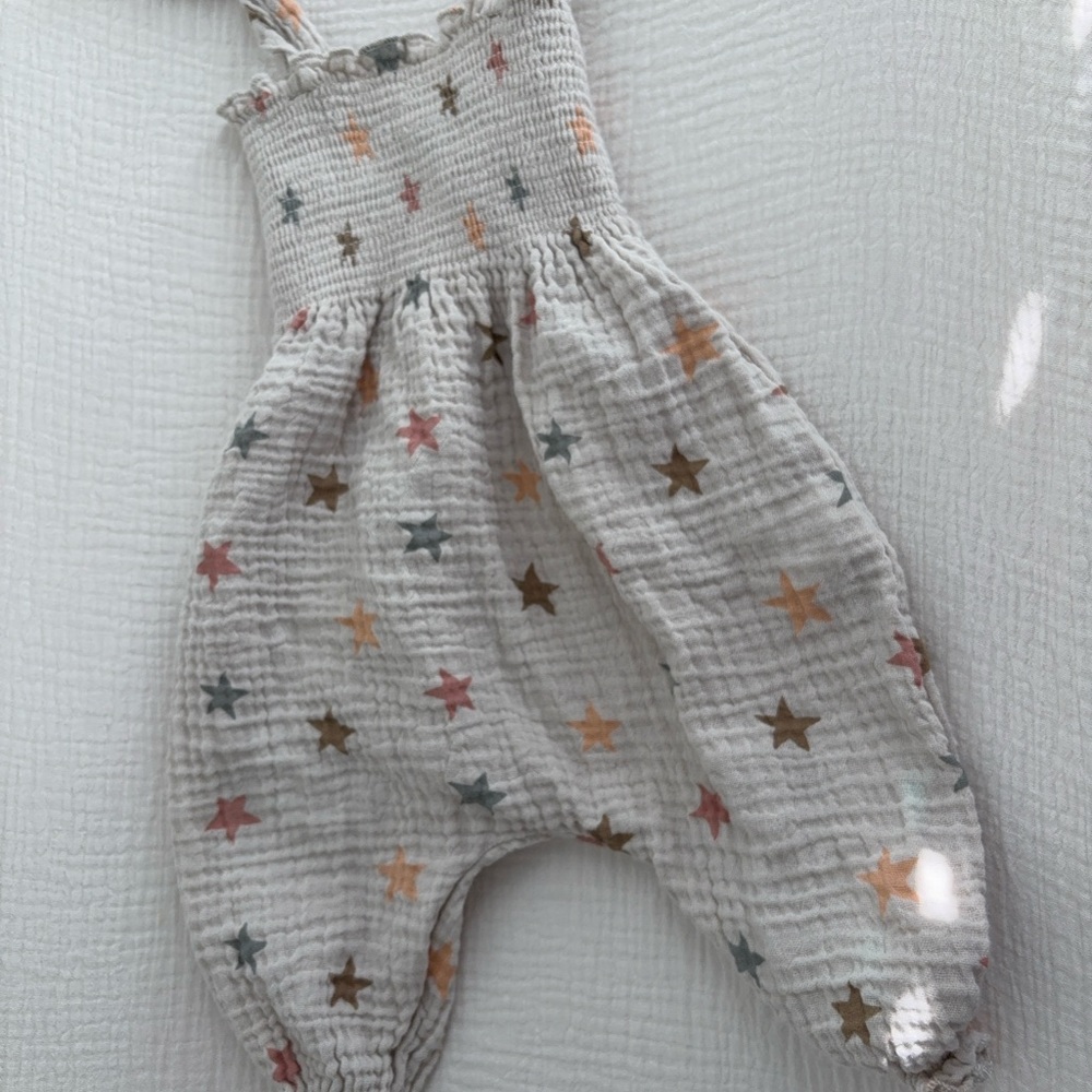 Rylee + Cru Textured linen Baby Outfit